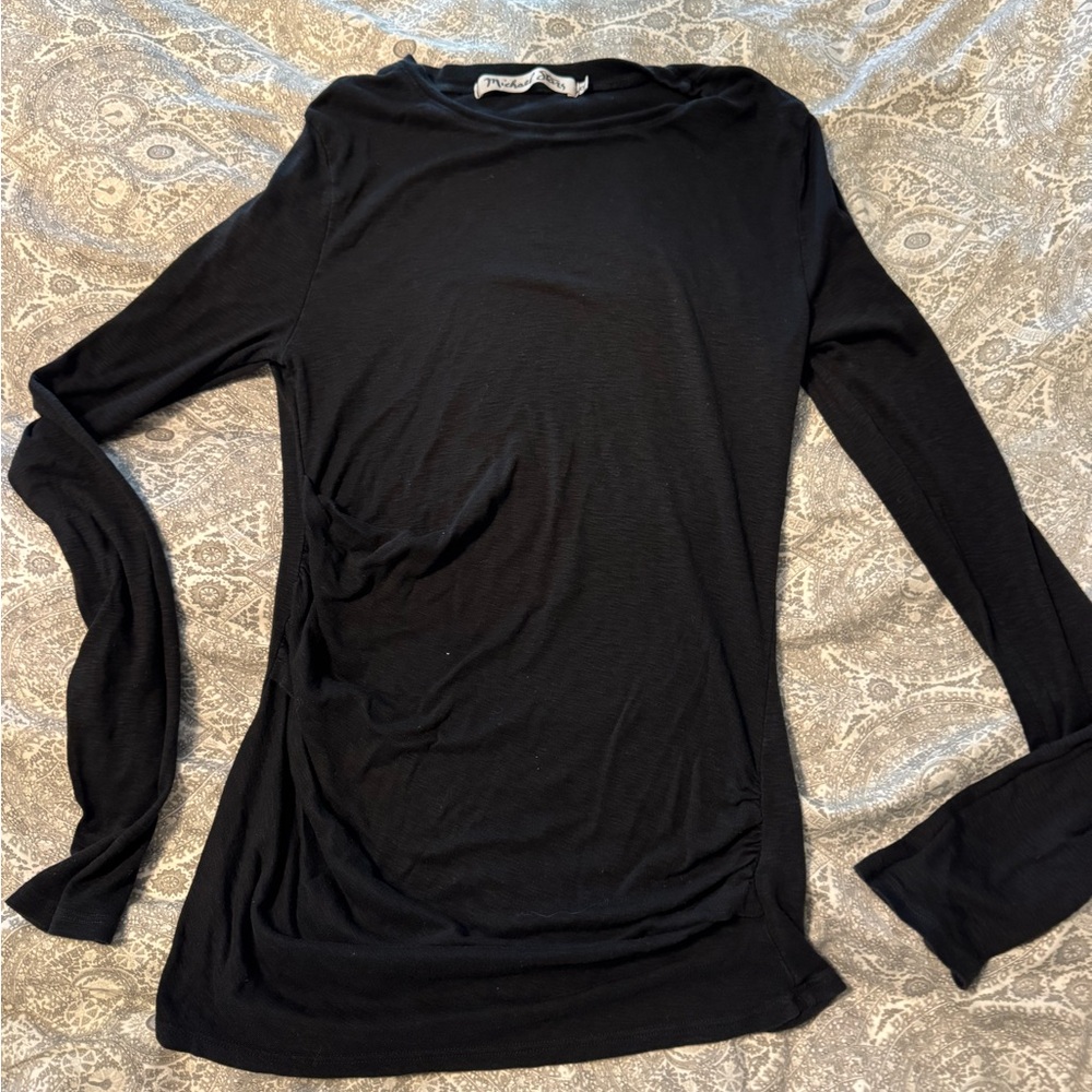 Michael stars black long sleeve with sinch